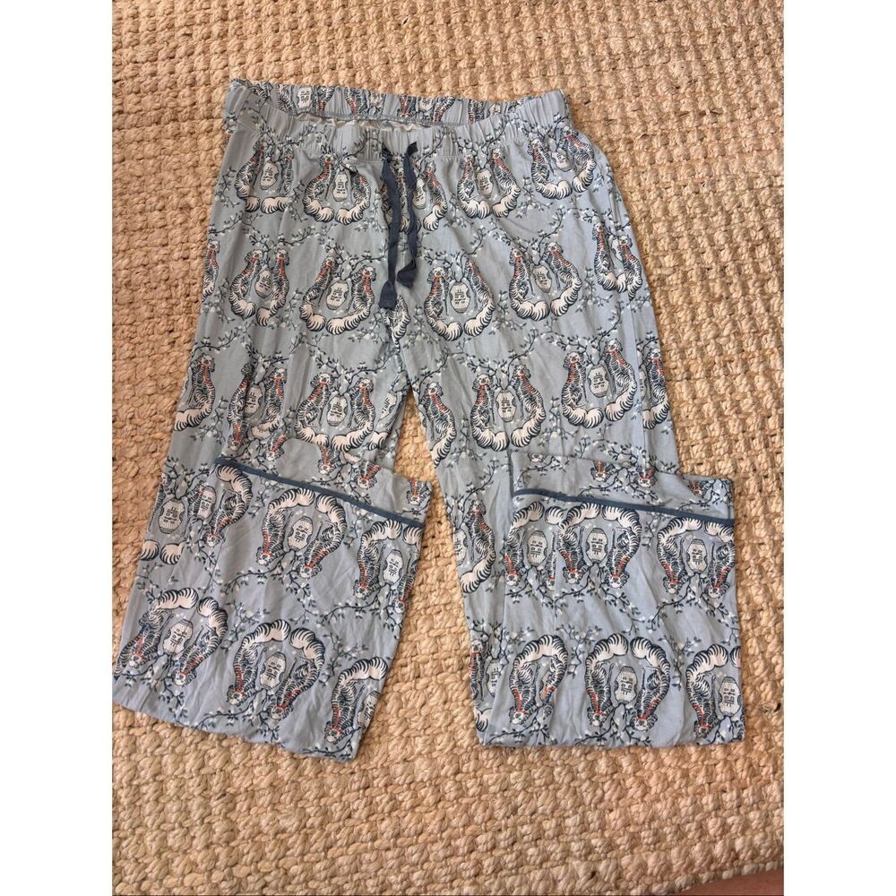 NWOT Spartina 449 chinoiserie Toile Pajama Pants Blue Coastal Lounge Sleepwear X - Picture 2 of 7